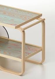 Solid birch core, birch plywood top. Artek Tea Trolley 901 Coloring
