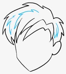 We erase all the extra lines from the portrait of our anime boy. How To Draw Manga Hair Simple Male Anime Hair Drawing Free Transparent Clipart Clipartkey