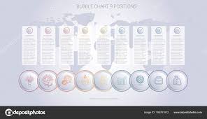 Infographics Color Bubble Chart Template For 9 Positions