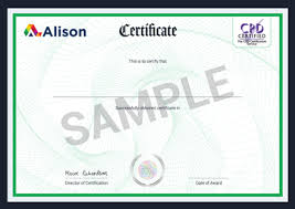 best free certificate courses alison