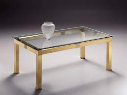 Rectangular Coffee Table In Brass