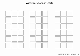 Watercolor Spectrum Chart Template In 2019 Watercolor