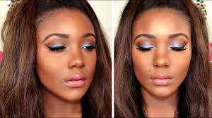 spring blue eyeshadow makeup tutorial