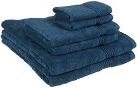 Because of its larger size, you can wrap a bath sheet around your entire body and not have to worry about gaps exposing your skin. Luxury Bath Towel Set 6 Piece On Clearance Sale 100 Egyptian Cotton 600 Gsm Sapphire Amazon Co Uk Kitchen Home