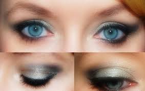 female color blue makeup eyebrow