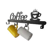 Coffee Mug Holder Wall Mounted 4 Hooks