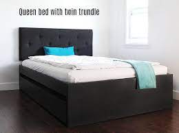 build a queen bed with twin trundle