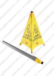 pop up safety cone with caution wet