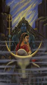 hindu lord shiva with parvati