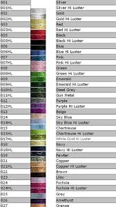 Kreinik Color Chart Chart Cross Stitch Articles