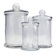 Glass Apothecary Jar Set