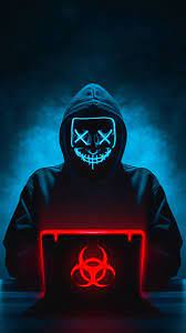 hacker mask neon wallpapers wallpaper