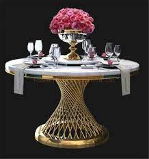 chinese marble metal dining table