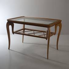 Rectangular Coffee Table In Curved Wood