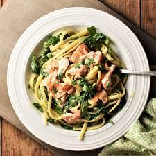 healthy salmon spinach pasta everyday