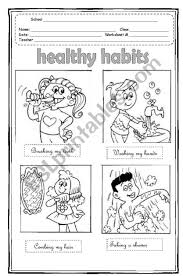 Do you eat a lot of vegetables and fruit? Healthy Habits For Kids Worksheets Template Library