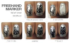 permanent marker nail art tutorial aka