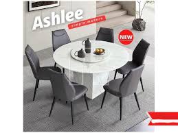 Beautiful 6 Seater Marble Dining Table