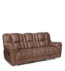 dubai 3 seater recliner in brown