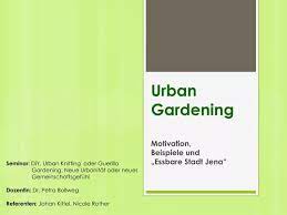 Urban Gardening Powerpoint Presentation