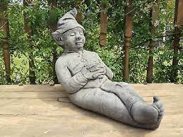 sleeping pixie elf garden statue latex