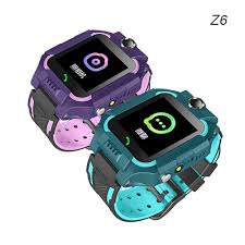 Đồng hồ thông minh trẻ em Z6 Thẻ SIM GPS Tracker SOS Đồng hồ thông minh  chống thất lạc cho iOS Android PK Q12 Q50 - Đồng hồ cho bé