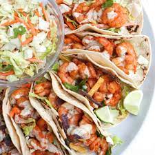 baja shrimp tacos with cabbage season