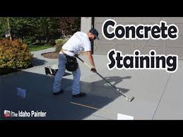 how to stain a concrete driveway fast