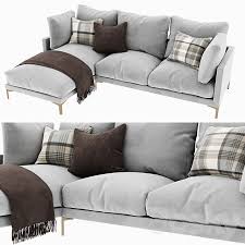 adams chaise sectional sofa sofa 3d