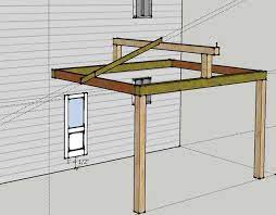 attaching open gable roof to house in