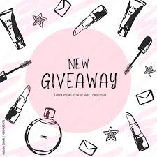 giveaway poster card vector hand