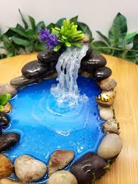 Rock Wall Fairy Garden Pond With