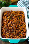 baked beans with baked bacon