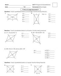 Unit7 review polygons quadrilaterals part1. Unit 7 Polygons And Quadrilaterals Homework 4 Rectangles Answer Key