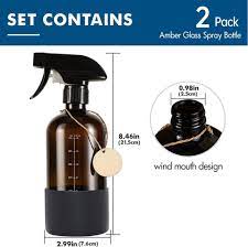 Amber Glass Spray Bottle With Silicone