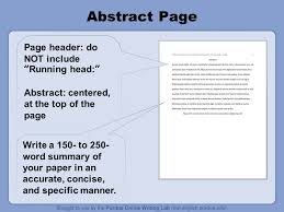 Apa format  th edition abstract page   Dbq thesis statement examples