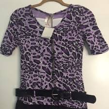 Purple Leopard Print Beautees Girls Dress L Nwt
