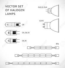 Vector Set Of Halogen Lamps