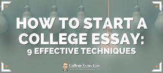 how to start a college essay 9