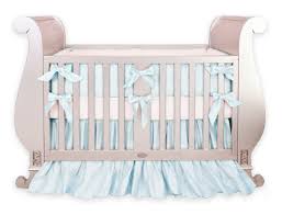 Baby Blue Silk Crib Bedding
