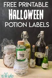 creepy halloween potion bottles