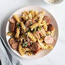 15 minute kielbasa pasta hint of healthy