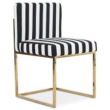 Tia greek key flared arm chair multiple colors an armchair that has got a very interesting black and white pattern. Modern Black And White Striped Dining Chair Modshop