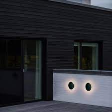 Black Artego Round Exterior Wall Light