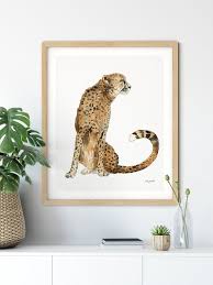 Cheetah Wall Art Leopard Art Print