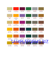 Ral Color Chart Templates Samples Forms