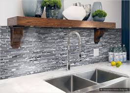 Gray Glass Marble Backsplash Tile