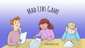 mad libs game word lists for mad
