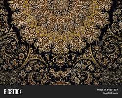 Image of traditional Persian carpet with intricate patterns