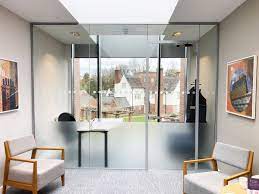 Single Glazed Frameless Glass Office